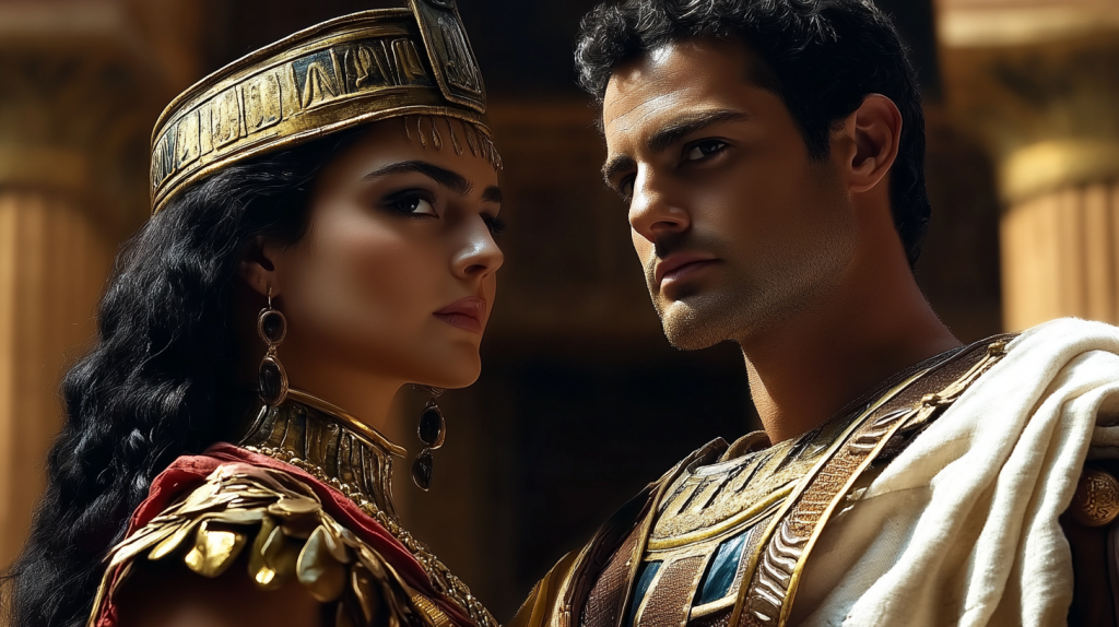 Cleopatra and Julius Caesar 