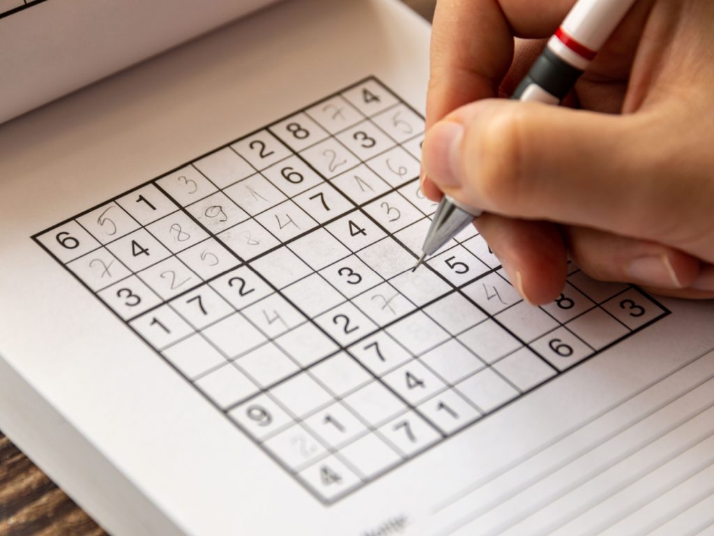 playing sudoku